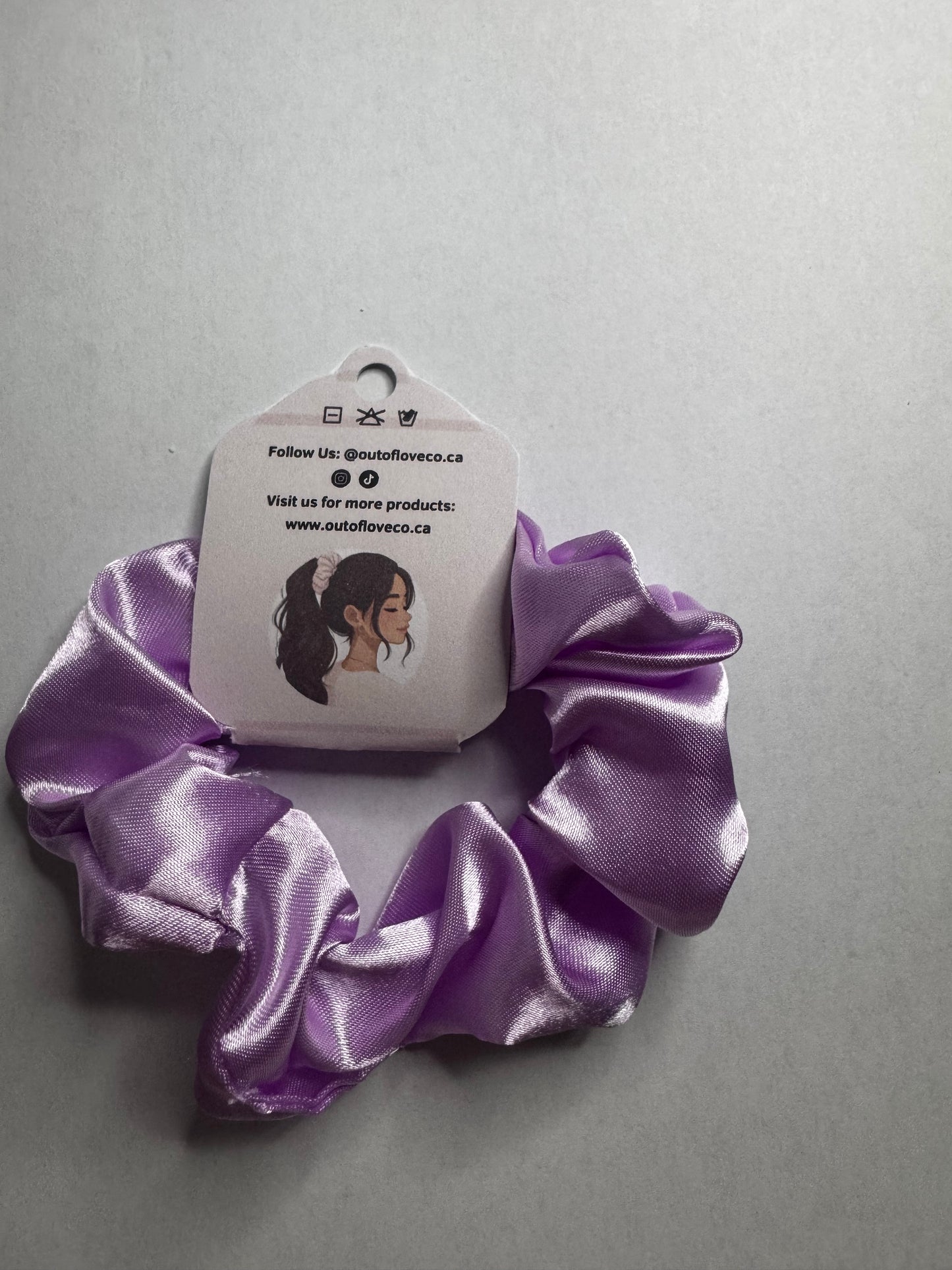 Lilac Satin Scrunchie