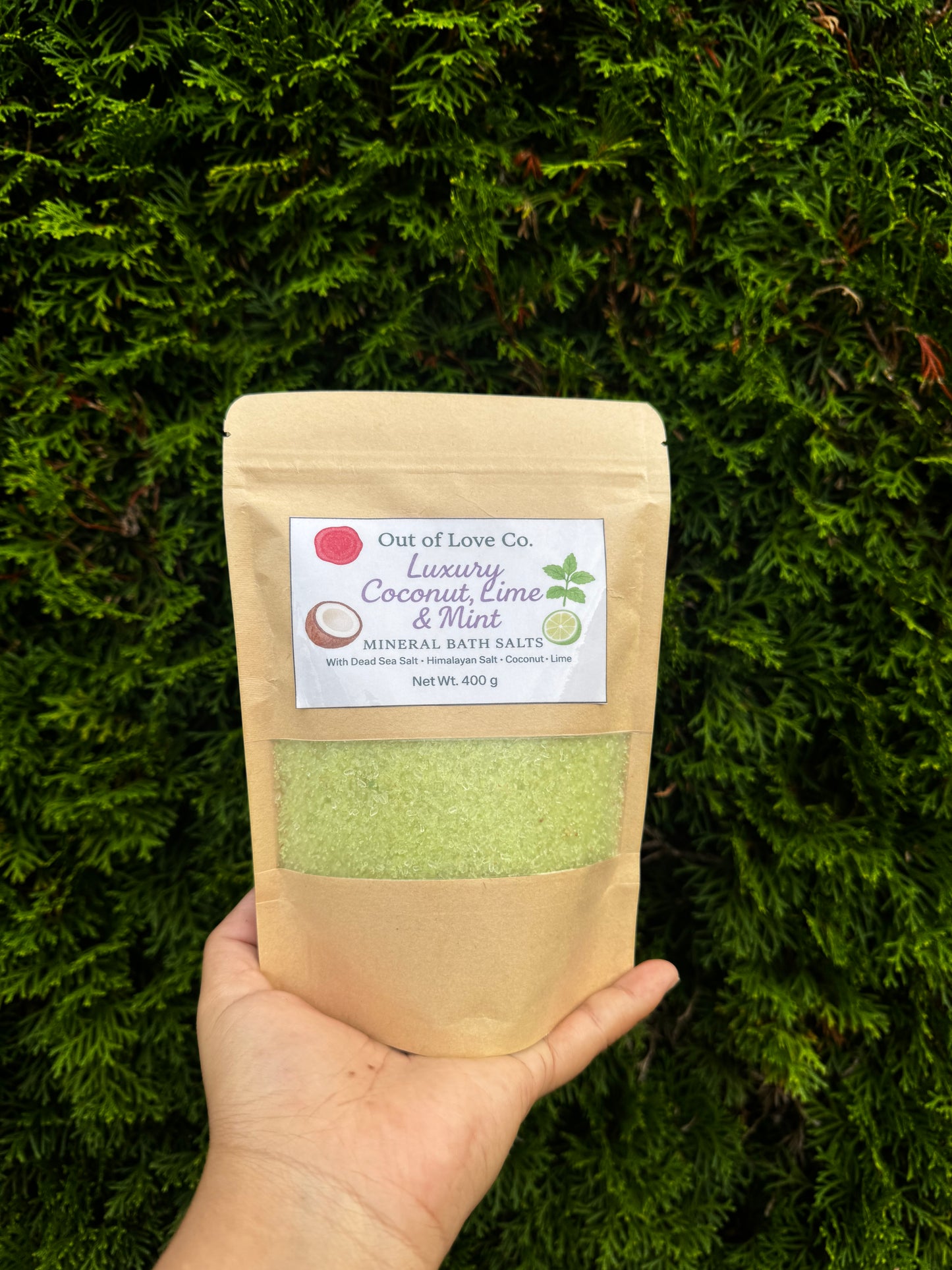 Luxury Coconut, Lime & Mint Mineral Bath Salts