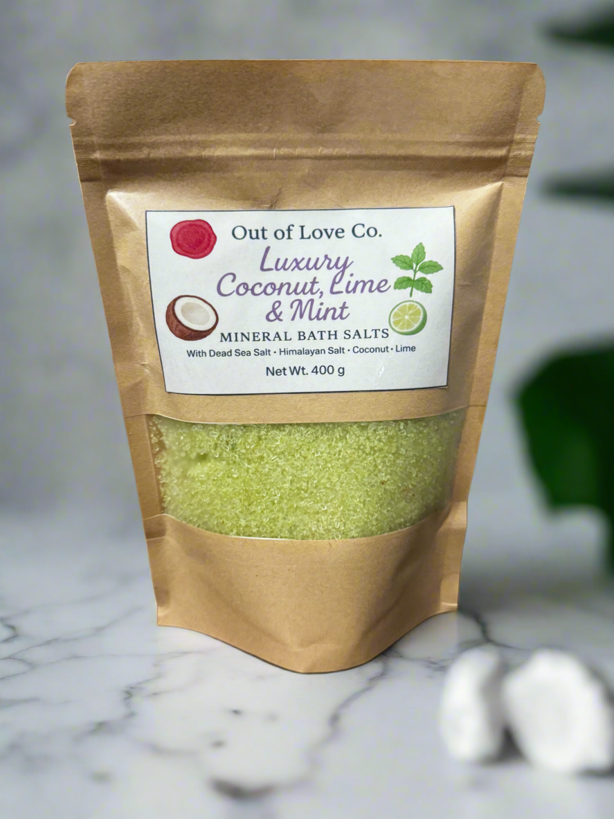 Luxury Coconut, Lime & Mint Mineral Bath Salts