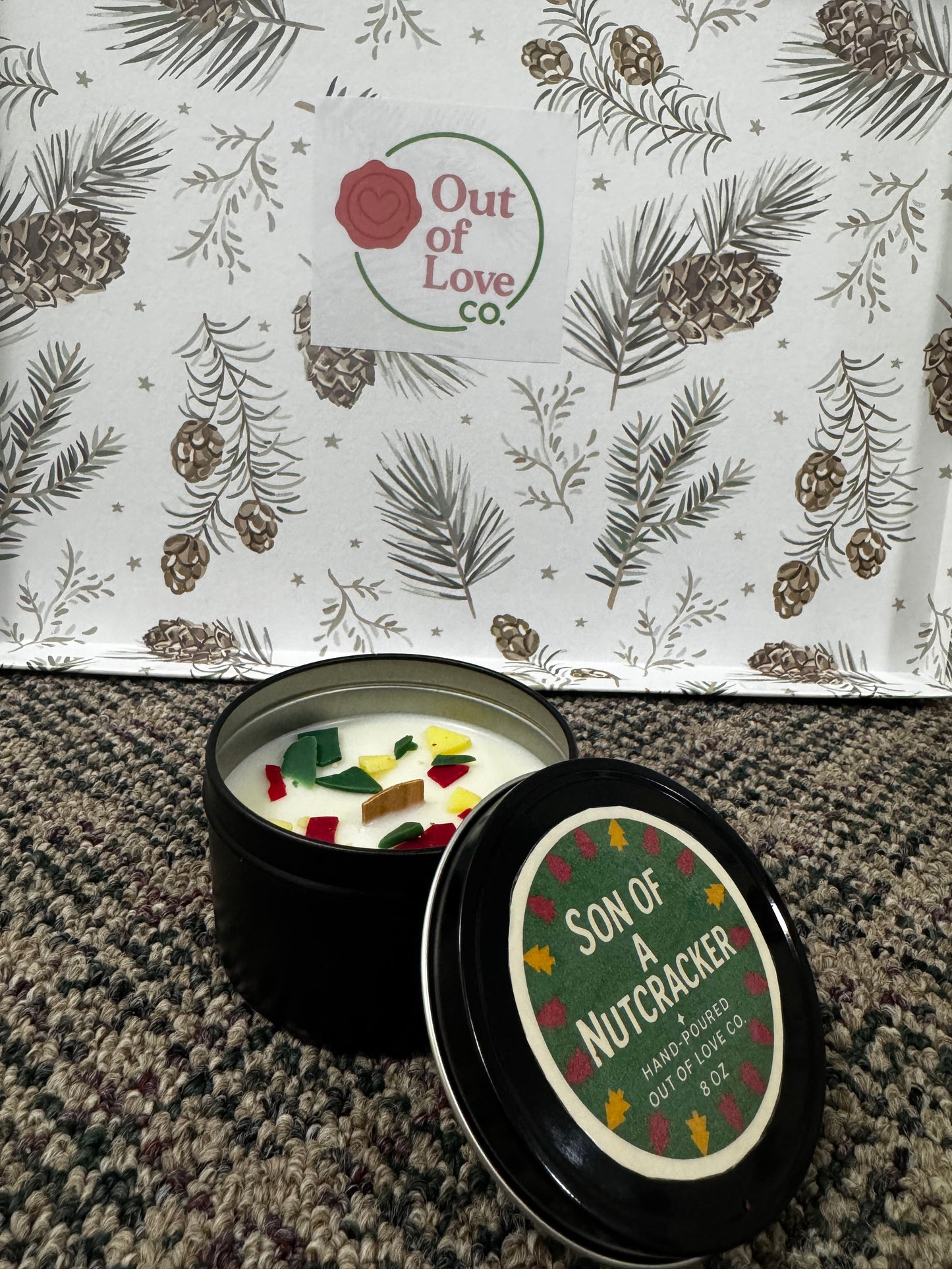 Son of a Nutcracker Christmas Candle Tin (8oz)