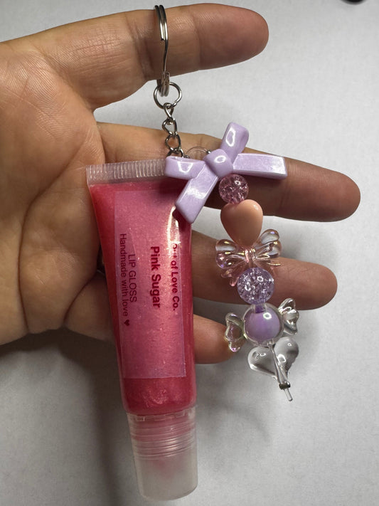 Pink Sugar Lip Gloss Keychain