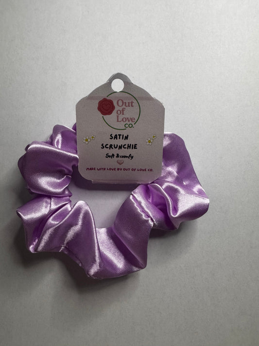 Lilac Satin Scrunchie