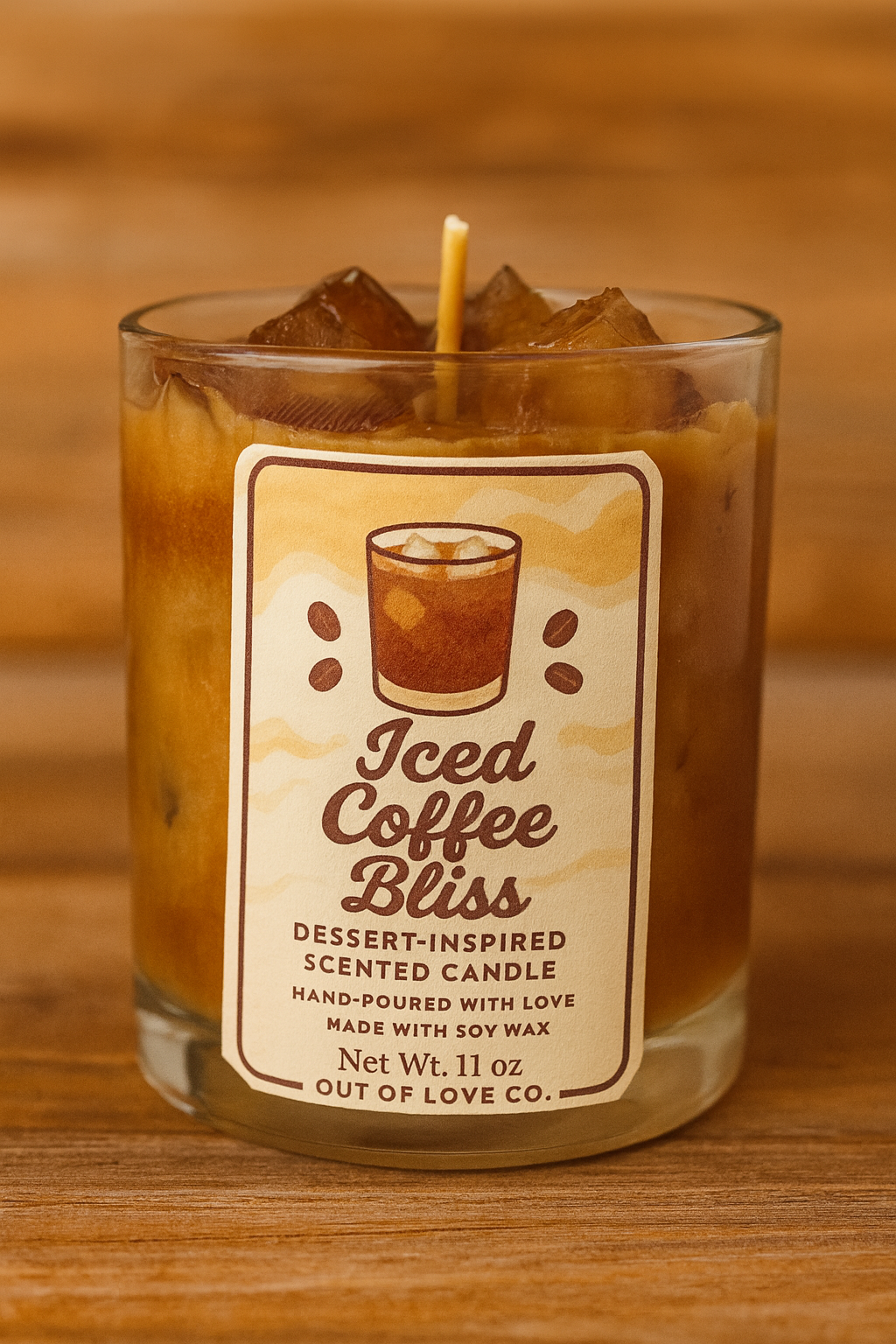 Iced coffee bliss -11 oz dessert candle