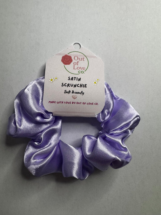 Purple Satin Scrunchie