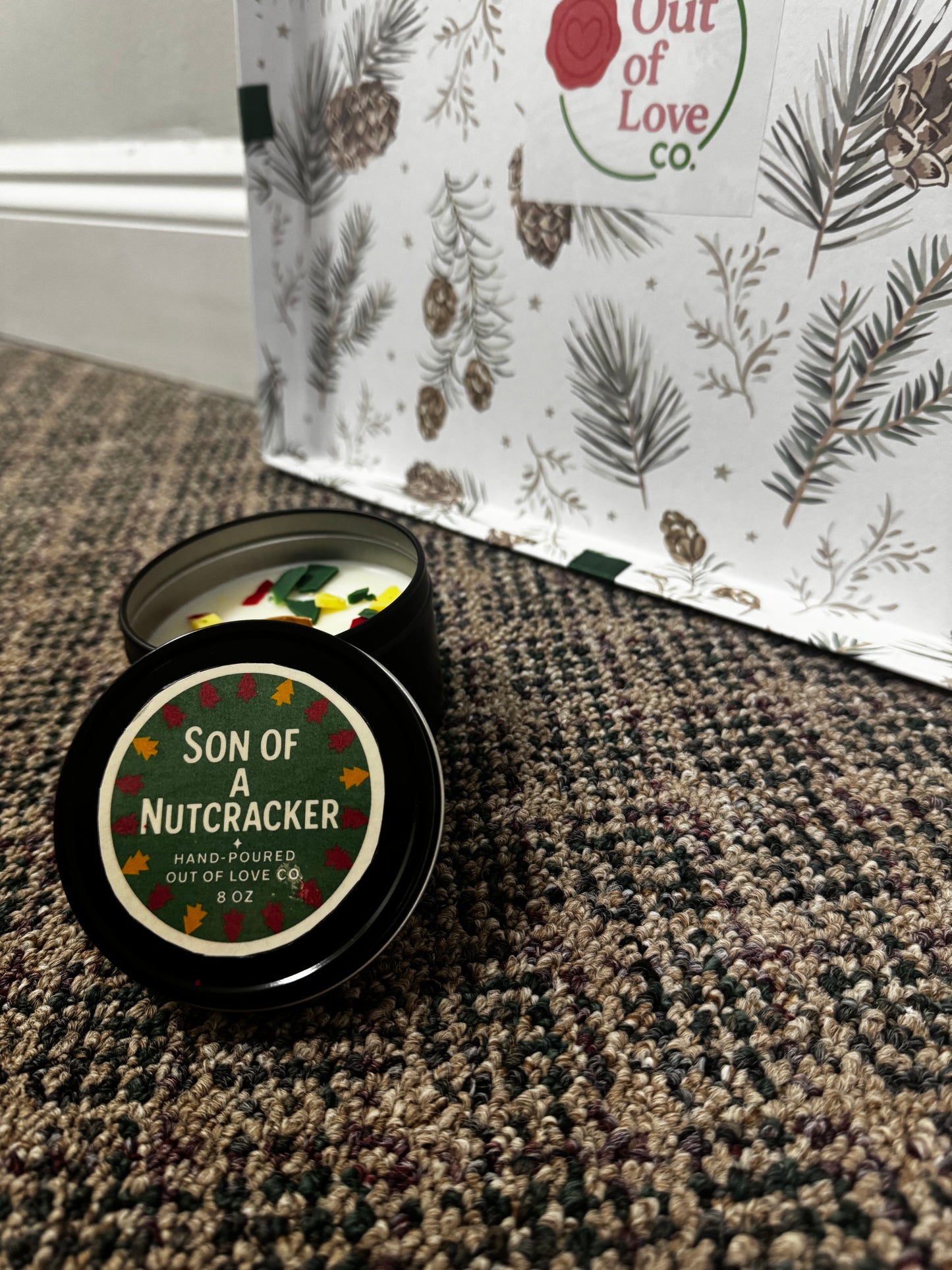 Son of a Nutcracker Christmas Candle Tin (8oz)