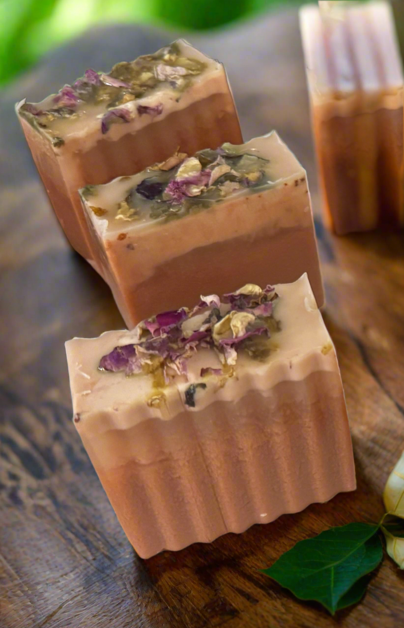 Garden rose face cleansing soap
