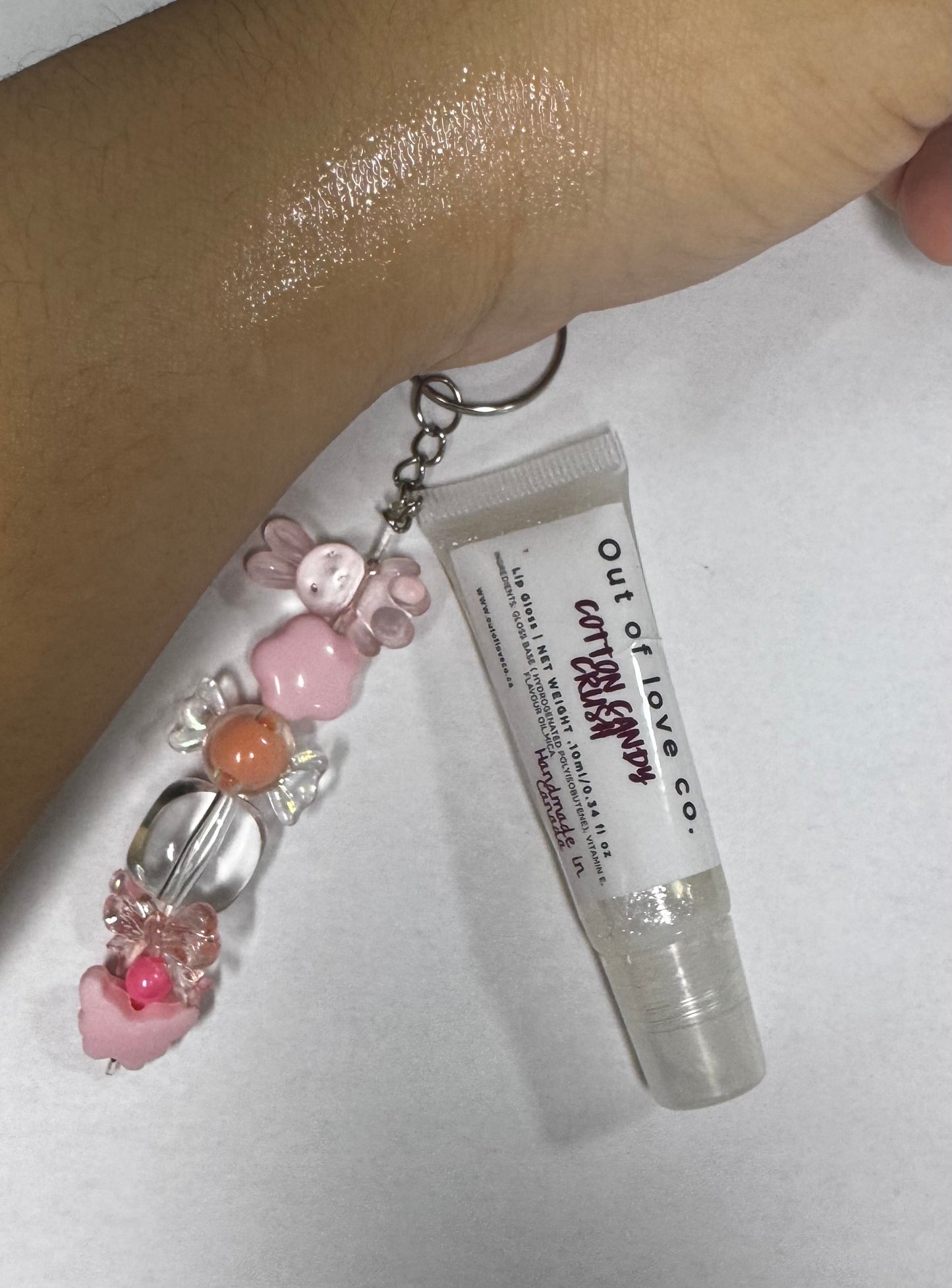 Cotton Candy Crush Keychain Lip Gloss