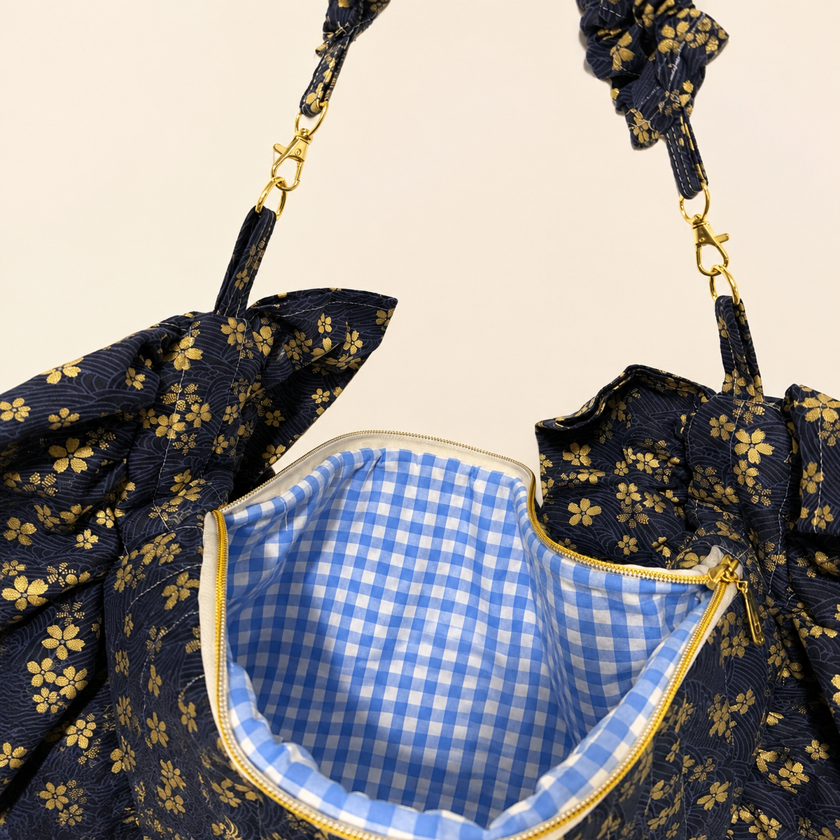 Michaela Ruffled Quilted Shoulder Bag