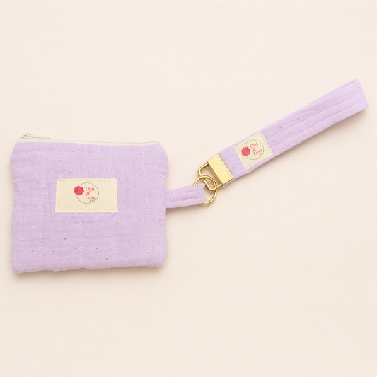 Miranda Quilted Keychain Wallet & Wristlet Set