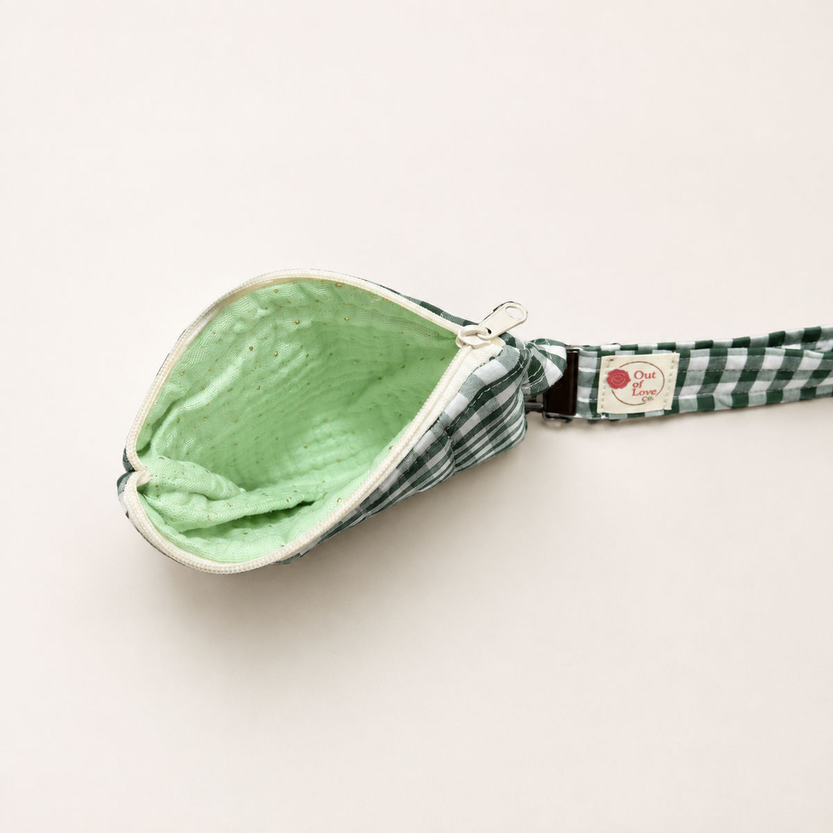 Claire Quilted Gingham Keychain Wallet & Wristlet Set