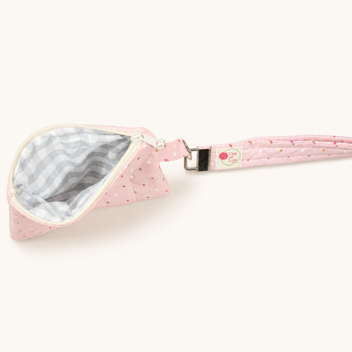 Mika Quilted Dotted Keychain Wallet & Wristlet Set.
