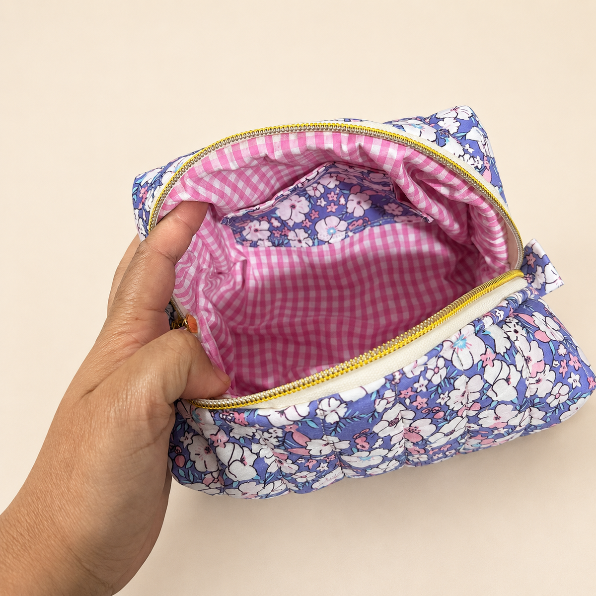 Leticia Medium Quilted Cosmetic Pouch