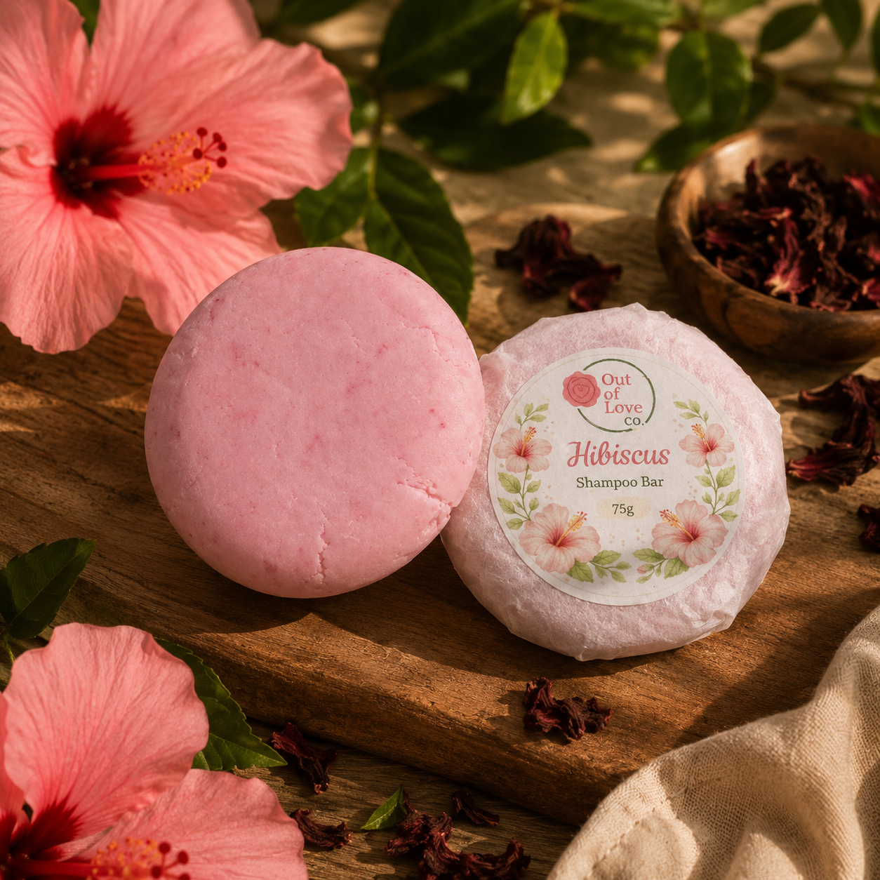 Hibiscus Shampoo Bar – Curly & Dry Hair