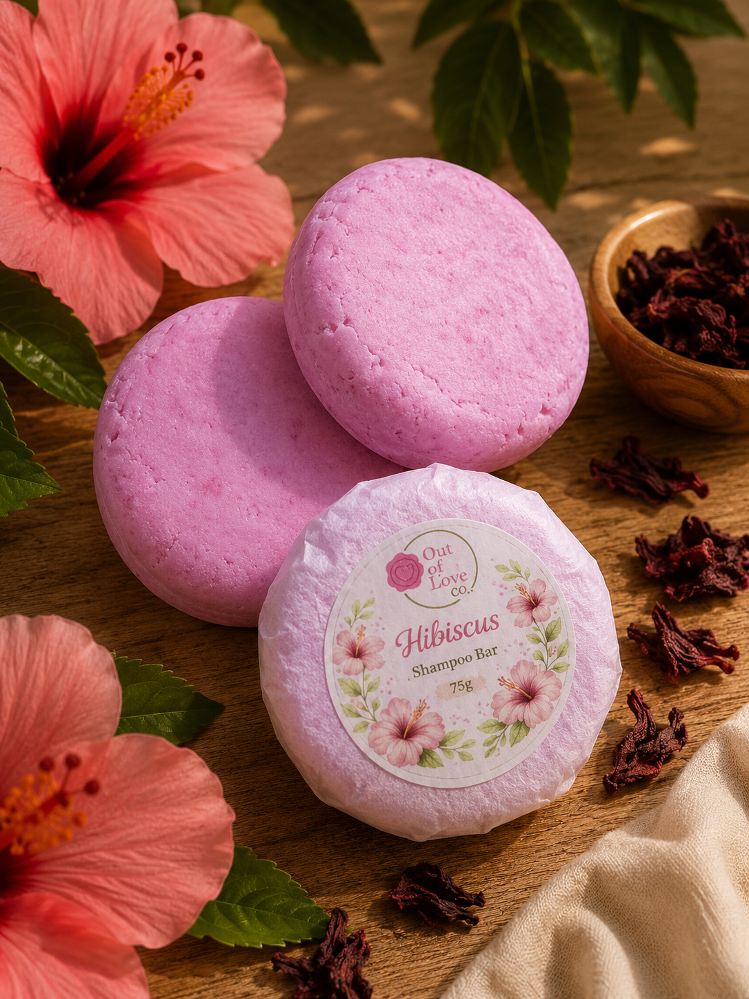 Hibiscus Shampoo Bar – Curly & Dry Hair