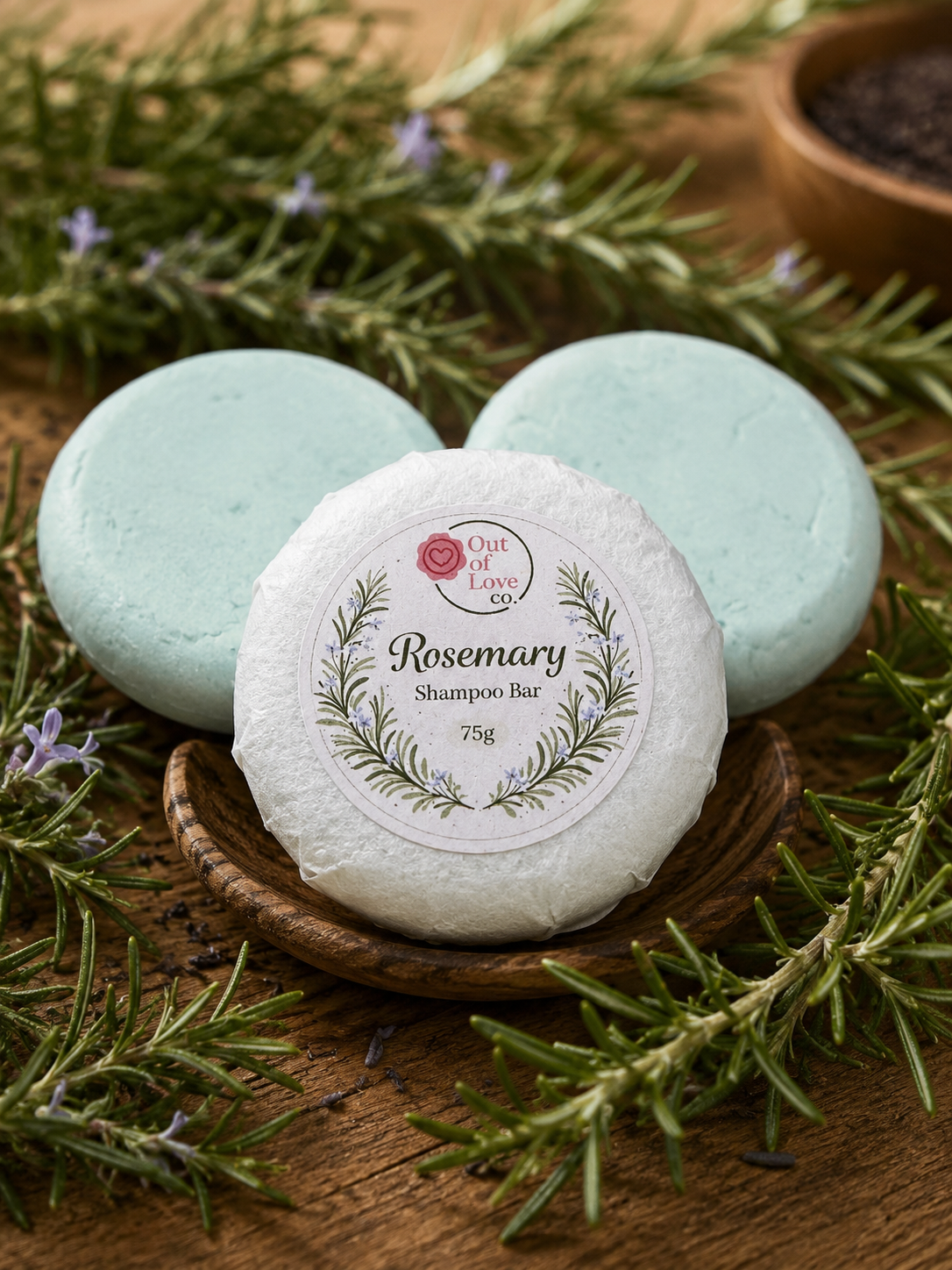 Rosemary Shampoo Bar for Weak & Breakage-Prone Hair