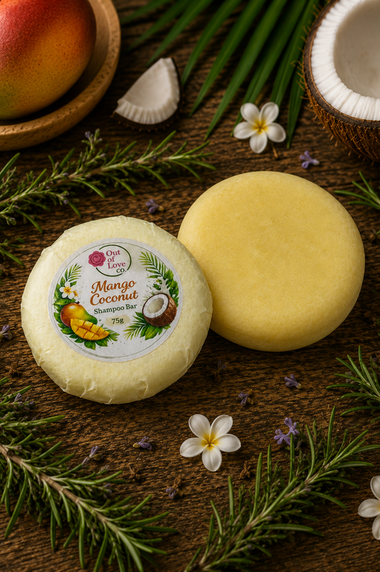 Mango Coconut Shampoo Bar for dry, frizzy, or damaged hair