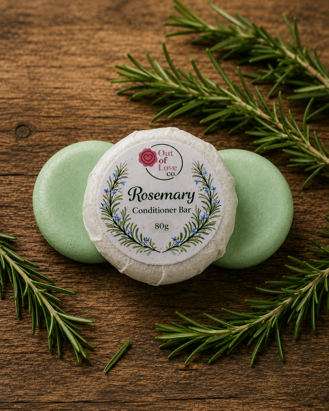 Rosemary Conditioner Bar for Weak & Breakage-Prone Hair