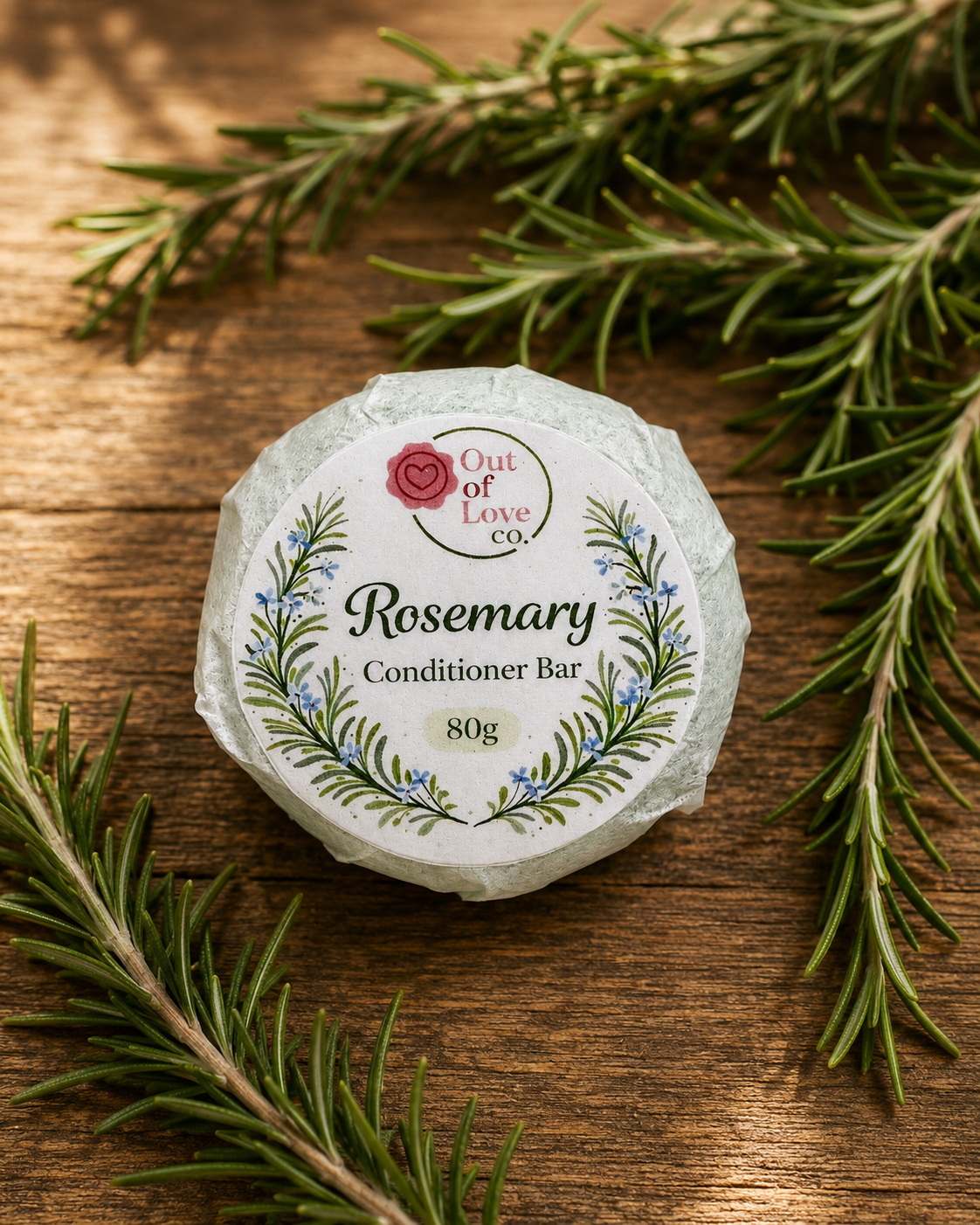 Rosemary Conditioner Bar for Weak & Breakage-Prone Hair