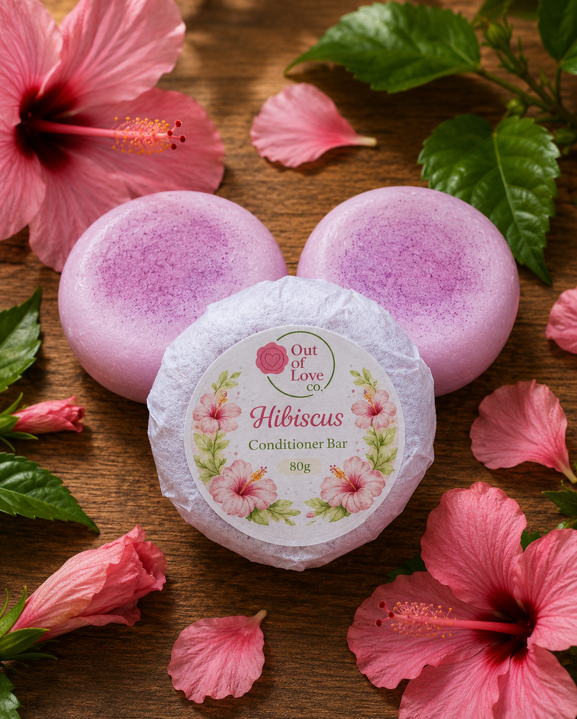 Hibiscus Conditioner Bar – Curly & Dry Hair