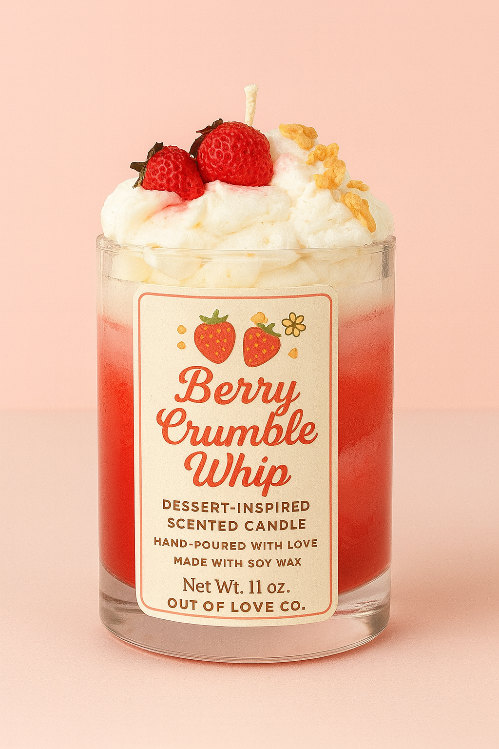 Bougie dessert crumble aux baies - 11 oz