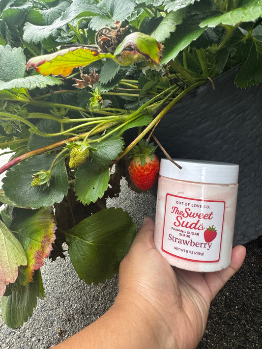 🍓 Foaming Sugar Scrub – Strawberry